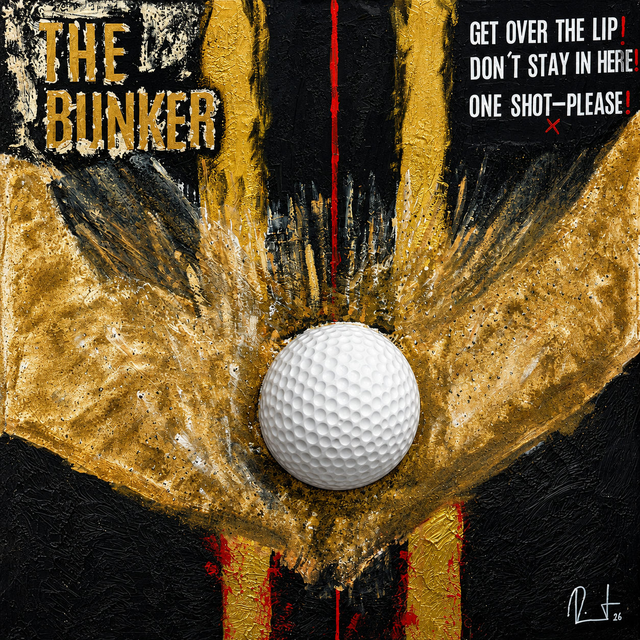 The Bunker — Gemälde aus MIND OF GOLF von Ralf List