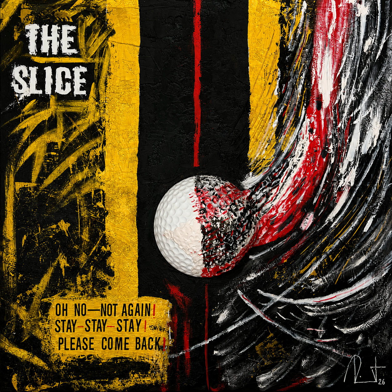 THE SLICE — Gemälde aus MIND OF GOLF von Ralf List