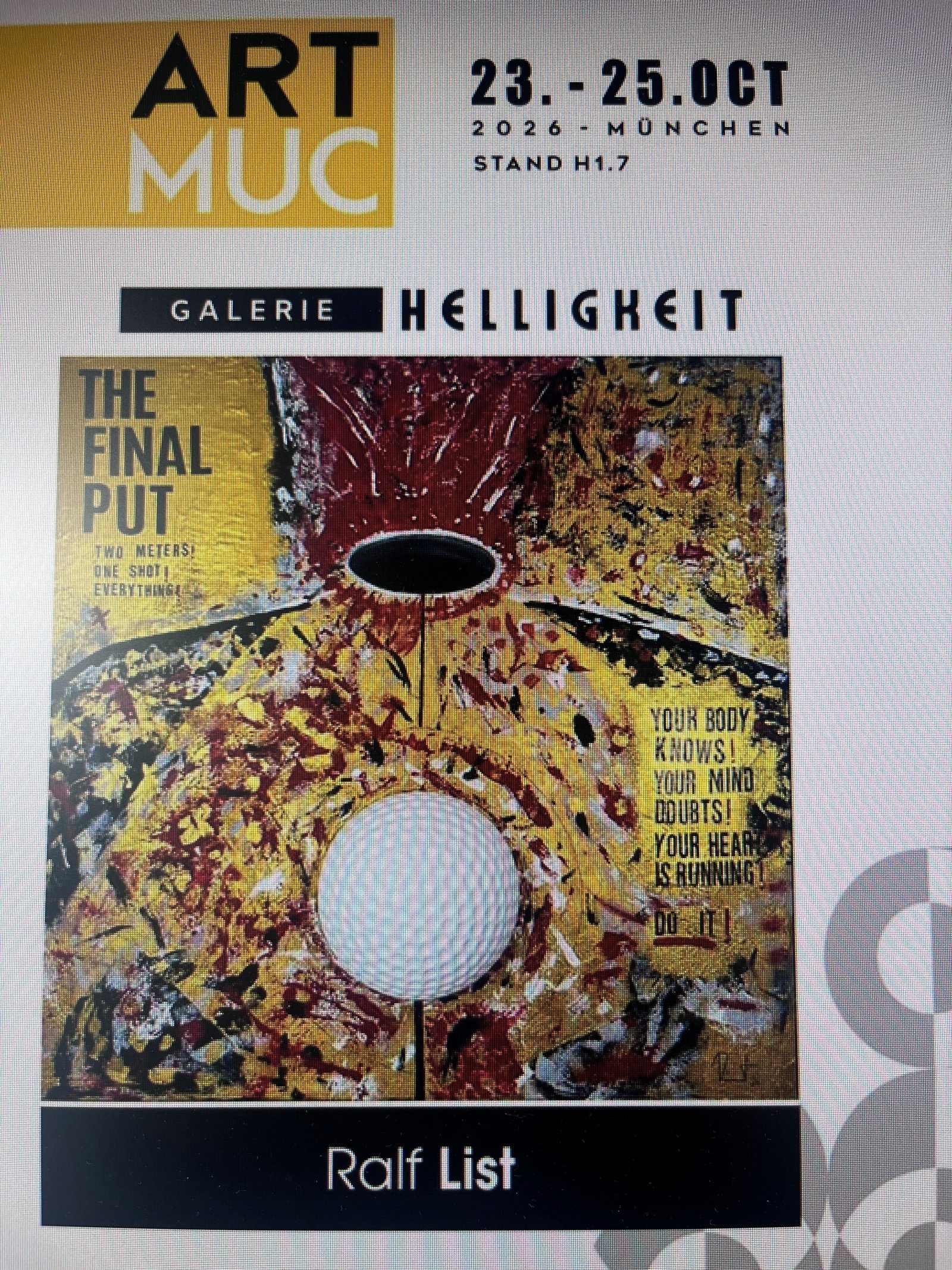 Mind of Golf at ArtMUC from October 23 to 25